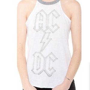 Chaser AC/DC White Jersey Tank Top